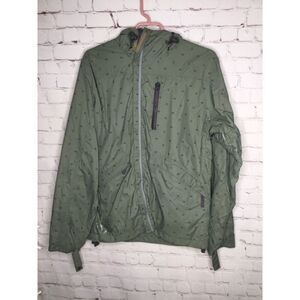 686 Womens Size Small  Full Zip   Jacket Windbreaker Raincoat Olive Green‎